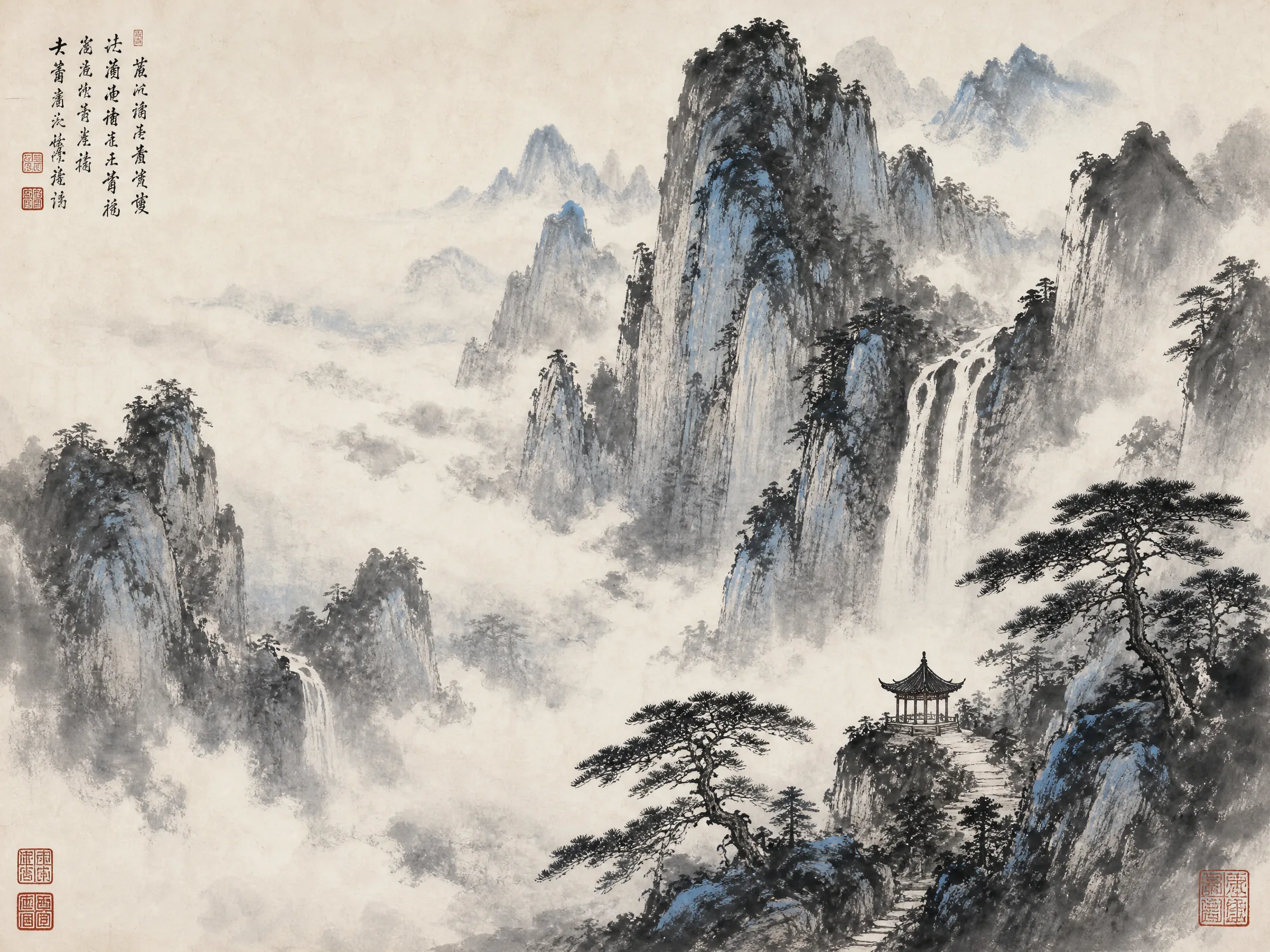 历届山水画一等奖作品